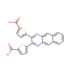 O=C(O)c1ccc(-c2nc3cc4ccccc4cc3nc2-c2ccc(C(=O)O)s2)s1 ZINC000028471212