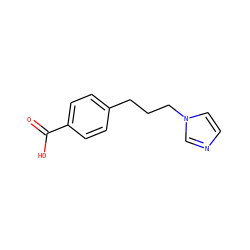 O=C(O)c1ccc(CCCn2ccnc2)cc1 ZINC000036242039