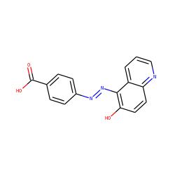 O=C(O)c1ccc(N=Nc2c(O)ccc3ncccc23)cc1 ZINC000253986470