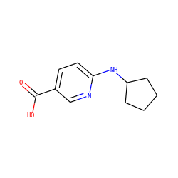 O=C(O)c1ccc(NC2CCCC2)nc1 ZINC000005763741