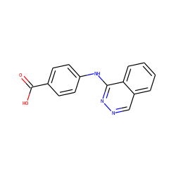 O=C(O)c1ccc(Nc2nncc3ccccc23)cc1 ZINC000035663563