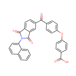 O=C(O)c1ccc(Oc2ccc(C(=O)c3ccc4c(c3)C(=O)N(c3cccc5ccccc35)C4=O)cc2)cc1 ZINC000003130150
