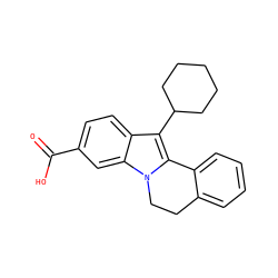 O=C(O)c1ccc2c(C3CCCCC3)c3n(c2c1)CCc1ccccc1-3 ZINC000036350473