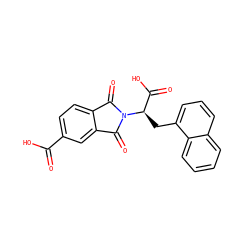 O=C(O)c1ccc2c(c1)C(=O)N([C@H](Cc1cccc3ccccc13)C(=O)O)C2=O ZINC000013815978