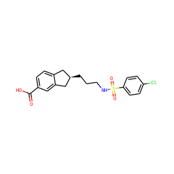 O=C(O)c1ccc2c(c1)C[C@H](CCCNS(=O)(=O)c1ccc(Cl)cc1)C2 ZINC000027326776