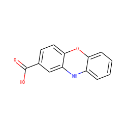 O=C(O)c1ccc2c(c1)Nc1ccccc1O2 ZINC000026460911