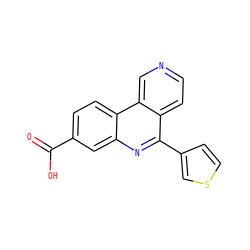 O=C(O)c1ccc2c(c1)nc(-c1ccsc1)c1ccncc12 ZINC000043206126