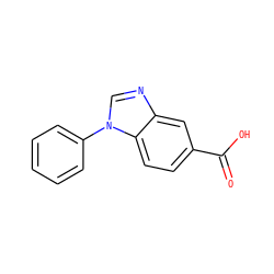 O=C(O)c1ccc2c(c1)ncn2-c1ccccc1 ZINC000013782579