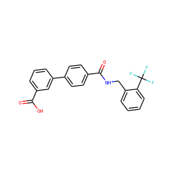 O=C(O)c1cccc(-c2ccc(C(=O)NCc3ccccc3C(F)(F)F)cc2)c1 ZINC000653796559