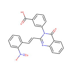 O=C(O)c1cccc(-n2c(/C=C/c3ccccc3[N+](=O)[O-])nc3ccccc3c2=O)c1 ZINC000058540724