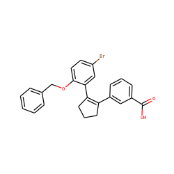 O=C(O)c1cccc(C2=C(c3cc(Br)ccc3OCc3ccccc3)CCC2)c1 ZINC000028819242