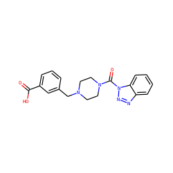 O=C(O)c1cccc(CN2CCN(C(=O)n3nnc4ccccc43)CC2)c1 ZINC000095578969