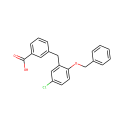 O=C(O)c1cccc(Cc2cc(Cl)ccc2OCc2ccccc2)c1 ZINC000029128557