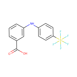 O=C(O)c1cccc(Nc2ccc(S(F)(F)(F)(F)F)cc2)c1 ZINC000473125578