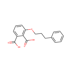 O=C(O)c1cccc(OCCCc2ccccc2)c1C(=O)O ZINC000059966564