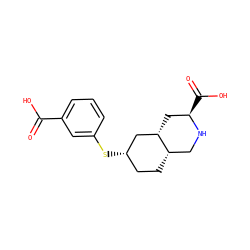 O=C(O)c1cccc(S[C@H]2CC[C@H]3CN[C@H](C(=O)O)C[C@H]3C2)c1 ZINC000096939185