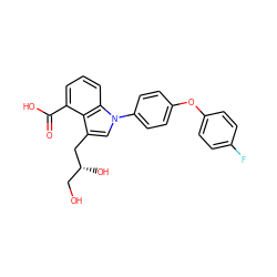 O=C(O)c1cccc2c1c(C[C@H](O)CO)cn2-c1ccc(Oc2ccc(F)cc2)cc1 ZINC000145367324