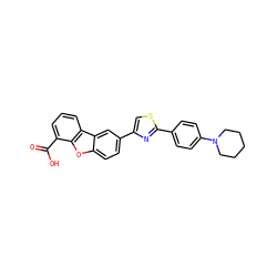 O=C(O)c1cccc2c1oc1ccc(-c3csc(-c4ccc(N5CCCCC5)cc4)n3)cc12 ZINC000064521429