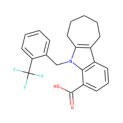 O=C(O)c1cccc2c3c(n(Cc4ccccc4C(F)(F)F)c12)CCCCC3 ZINC000003961888