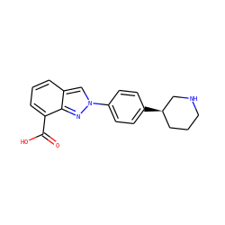 O=C(O)c1cccc2cn(-c3ccc([C@@H]4CCCNC4)cc3)nc12 ZINC000299851605