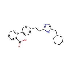 O=C(O)c1ccccc1-c1ccc(CCc2ncc(CC3CCCCC3)[nH]2)cc1 ZINC000049089519