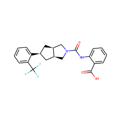 O=C(O)c1ccccc1NC(=O)N1C[C@H]2C[C@@H](c3ccccc3C(F)(F)F)C[C@H]2C1 ZINC000299841482