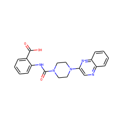 O=C(O)c1ccccc1NC(=O)N1CCN(c2cnc3ccccc3n2)CC1 ZINC000028969569