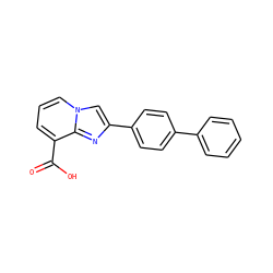 O=C(O)c1cccn2cc(-c3ccc(-c4ccccc4)cc3)nc12 ZINC000071571854