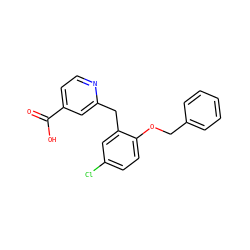 O=C(O)c1ccnc(Cc2cc(Cl)ccc2OCc2ccccc2)c1 ZINC000029128456