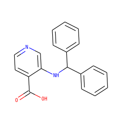 O=C(O)c1ccncc1NC(c1ccccc1)c1ccccc1 ZINC000205307437