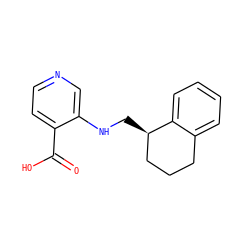 O=C(O)c1ccncc1NC[C@@H]1CCCc2ccccc21 ZINC000217095212