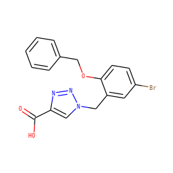 O=C(O)c1cn(Cc2cc(Br)ccc2OCc2ccccc2)nn1 ZINC000040791242