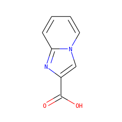 O=C(O)c1cn2ccccc2n1 ZINC000002549449