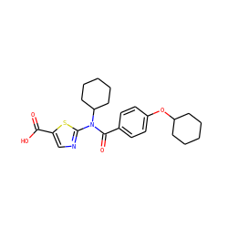 O=C(O)c1cnc(N(C(=O)c2ccc(OC3CCCCC3)cc2)C2CCCCC2)s1 ZINC000028353404