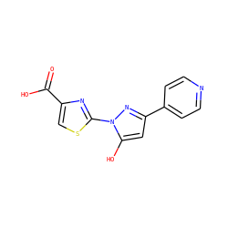 O=C(O)c1csc(-n2nc(-c3ccncc3)cc2O)n1 ZINC001772573683
