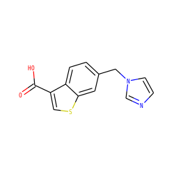 O=C(O)c1csc2cc(Cn3ccnc3)ccc12 ZINC000029388911