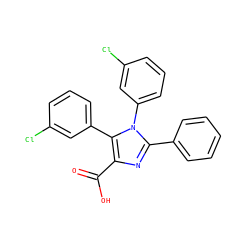 O=C(O)c1nc(-c2ccccc2)n(-c2cccc(Cl)c2)c1-c1cccc(Cl)c1 ZINC000147832331