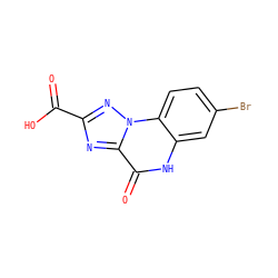 O=C(O)c1nc2c(=O)[nH]c3cc(Br)ccc3n2n1 ZINC000013798633