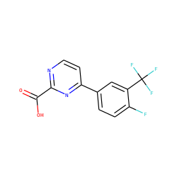O=C(O)c1nccc(-c2ccc(F)c(C(F)(F)F)c2)n1 ZINC001772617574