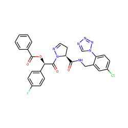 O=C(O[C@@H](C(=O)N1N=CC[C@H]1C(=O)NCc1cc(Cl)ccc1-n1cnnn1)c1ccc(F)cc1)c1ccccc1 ZINC000088386008
