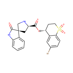 O=C(O[C@@H]1CCS(=O)(=O)c2ccc(Br)cc21)[C@H]1C[C@]2(CN1)C(=O)Nc1ccccc12 ZINC000095577445
