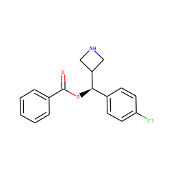 O=C(O[C@H](c1ccc(Cl)cc1)C1CNC1)c1ccccc1 ZINC000206914460