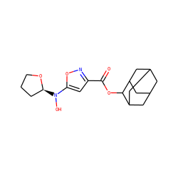 O=C(OC1C2CC3CC(C2)CC1C3)c1cc(N(O)[C@H]2CCCO2)on1 ZINC000653781677
