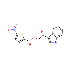O=C(OCC(=O)c1c[nH]c2ccccc12)c1ccc([N+](=O)[O-])s1 ZINC000003355329