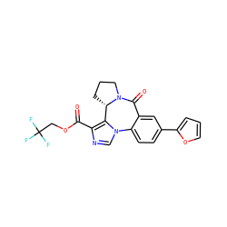 O=C(OCC(F)(F)F)c1ncn2c1[C@@H]1CCCN1C(=O)c1cc(-c3ccco3)ccc1-2 ZINC000103276022