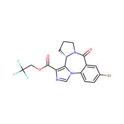 O=C(OCC(F)(F)F)c1ncn2c1[C@@H]1CCCN1C(=O)c1cc(Br)ccc1-2 ZINC000098085589