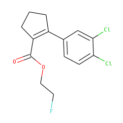 O=C(OCCF)C1=C(c2ccc(Cl)c(Cl)c2)CCC1 ZINC000028957312