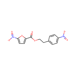 O=C(OCCc1ccc([N+](=O)[O-])cc1)c1ccc([N+](=O)[O-])o1 ZINC000050343425