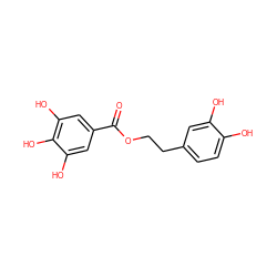 O=C(OCCc1ccc(O)c(O)c1)c1cc(O)c(O)c(O)c1 ZINC000013438129