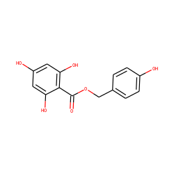 O=C(OCc1ccc(O)cc1)c1c(O)cc(O)cc1O ZINC000066076468